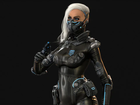 SciFiCopGirl 3D Model