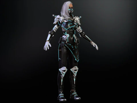 SciFiCopGirl 3D Model