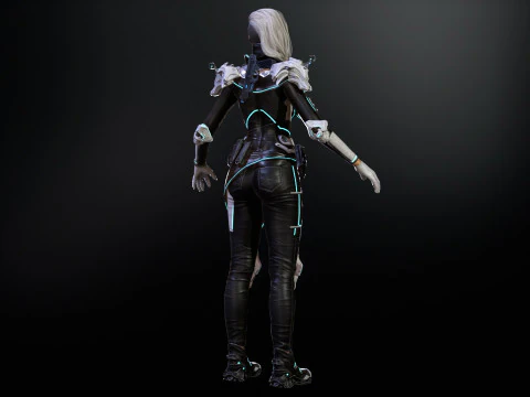 SciFiCopGirl 3D Model