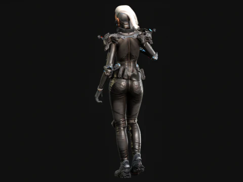 SciFiCopGirl 3D Model