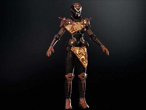 SciFiCopGirl Modelo 3D