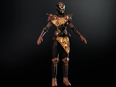 SciFiCopGirl 3D Model