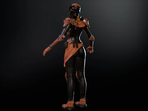 SciFiCopGirl 3D Model