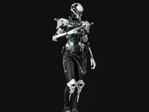 SciFiCopGirl Modelo 3D