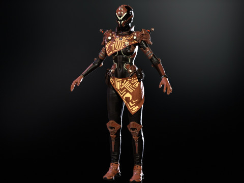 SciFiCopGirl Modelo 3D
