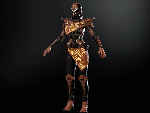 SciFiCopGirl 3D Model