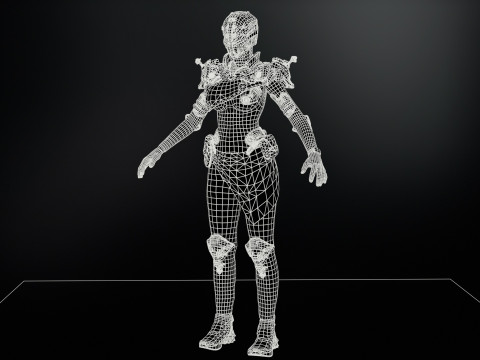 SciFiCopGirl Modelo 3D