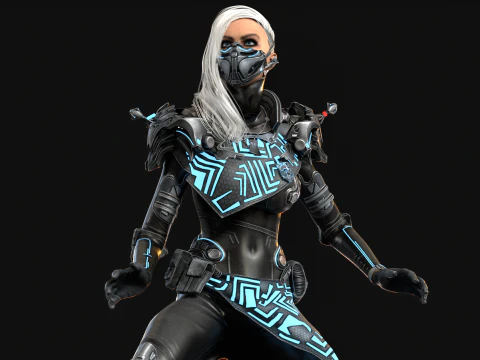 SciFiCopGirl 3D Model