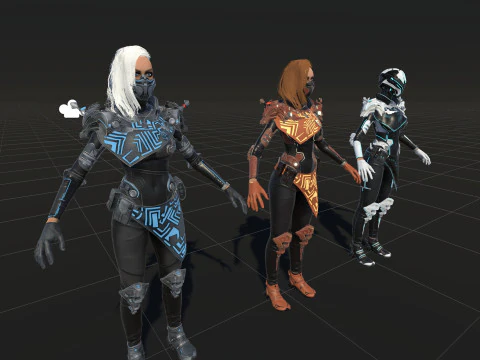 SciFiCopGirl 3D Model