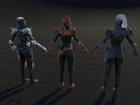 SciFiCopGirl Modelo 3D