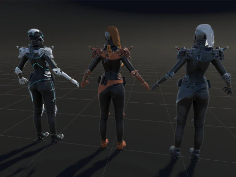 SciFiCopGirl 3D Model