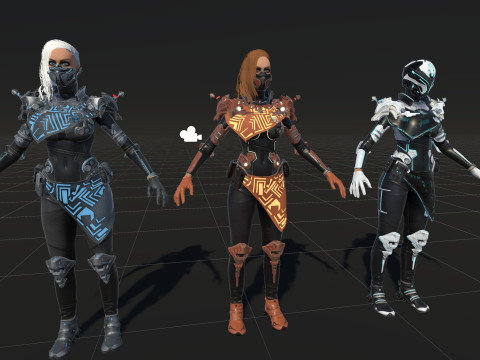 SciFiCopGirl Modelo 3D