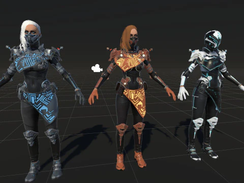 SciFiCopGirl 3D Model