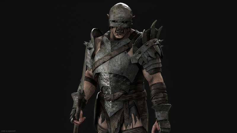 HeavyOrc1 3D Model .c4d .max .obj .3ds .fbx .stl .blend 