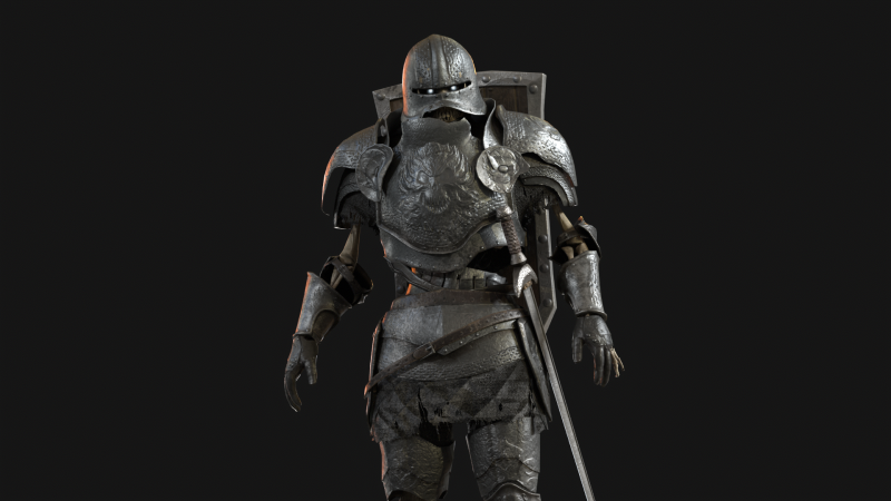 Skeleton Knight 3D 모델 .c4d .max .obj .3ds .fbx .stl .blend