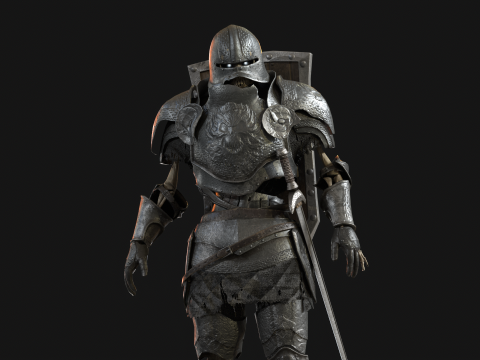 Skeleton Knight Modello 3D