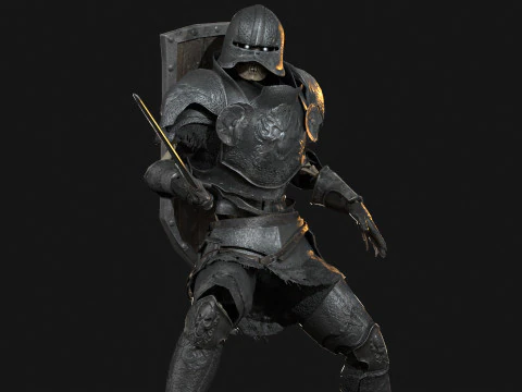 Cavaliere Scheletro Modello 3D