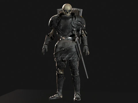 Cavaliere Scheletro Modello 3D