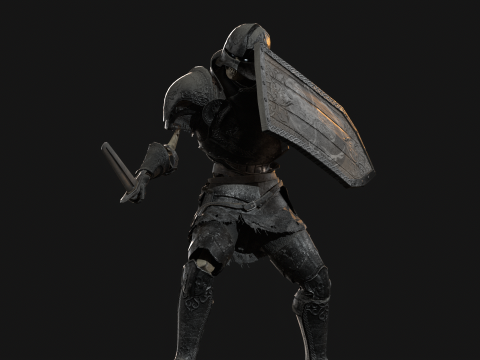 Skeleton Knight 3D 모델