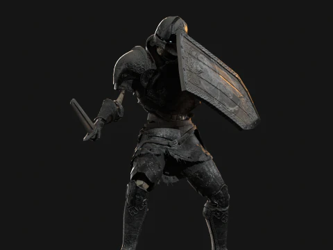 Cavaliere Scheletro Modello 3D