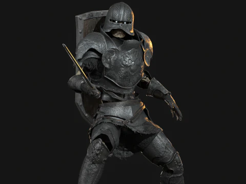 Cavaliere Scheletro Modello 3D