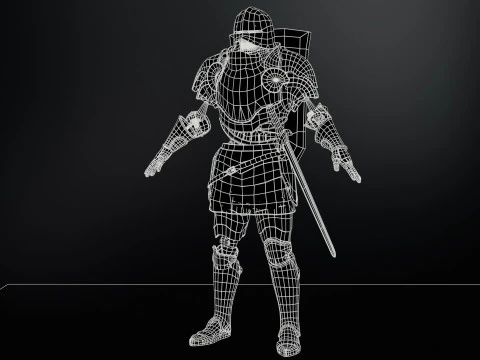 Cavaliere Scheletro Modello 3D