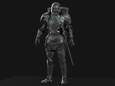 Cavaliere Scheletro Modello 3D