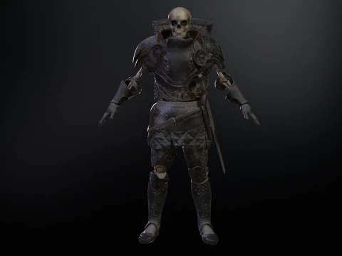 Cavaliere Scheletro Modello 3D