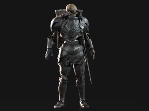 Cavaliere Scheletro Modello 3D