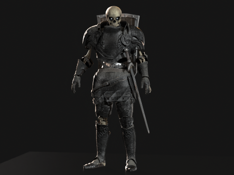 Skeleton Knight 3D 모델