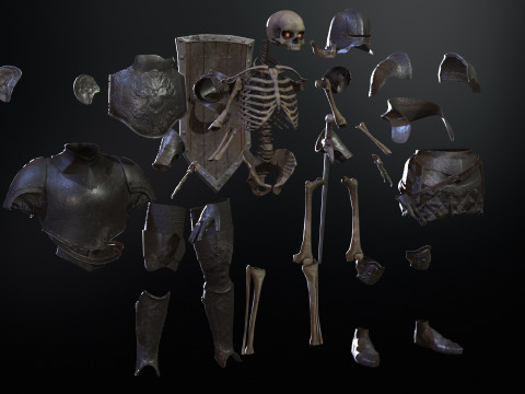 Skeleton Knight 3D 모델