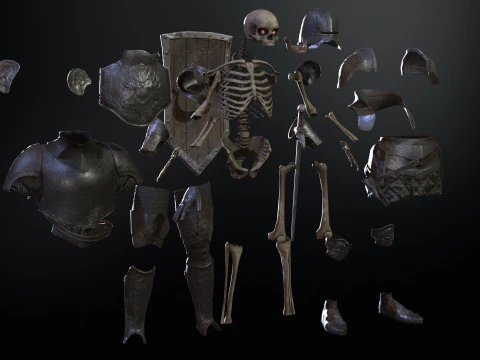 Cavaliere Scheletro Modello 3D