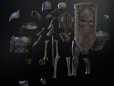 Skeleton Knight 3D 모델