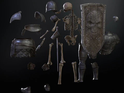 Cavaliere Scheletro Modello 3D