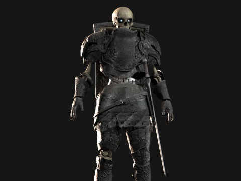 Cavaliere Scheletro Modello 3D