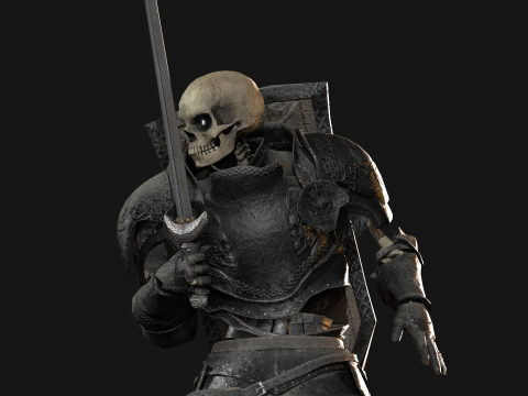 Skeleton Knight 3D 모델
