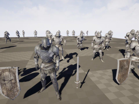 Cavaliere Scheletro Modello 3D