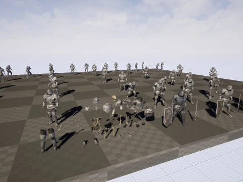 Cavaliere Scheletro Modello 3D