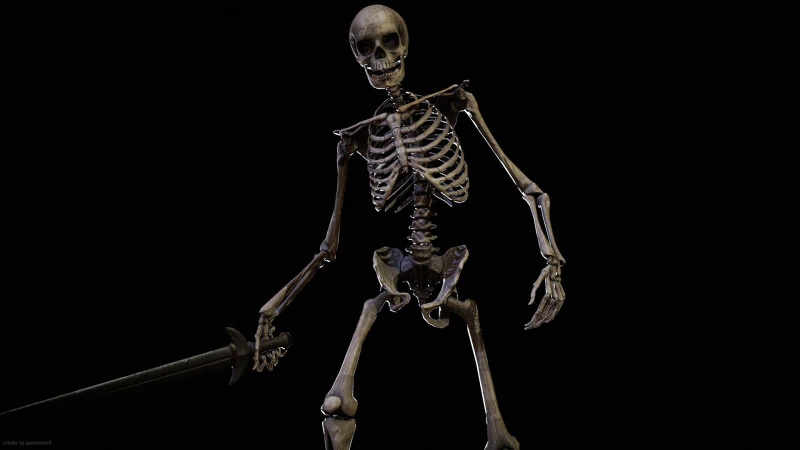 İskelet 3D Model .c4d .max .obj .3ds .fbx .stl .blend