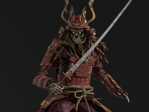 Skeleton Samurai Modelo 3D