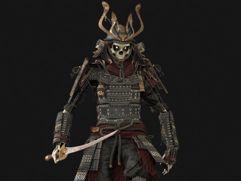 Skeleton Samurai Modelo 3D