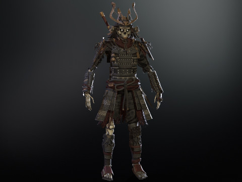 Skeleton Samurai Modelo 3D