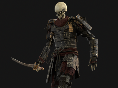 Skeleton Samurai Modelo 3D