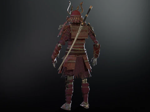 Scheletro Samurai Modello 3D