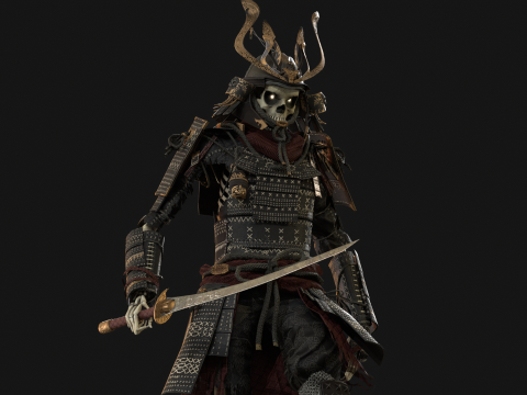 Skeleton Samurai Modelo 3D