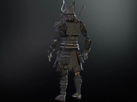 Scheletro Samurai Modello 3D