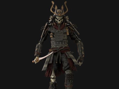 Skeleton Samurai Modelo 3D
