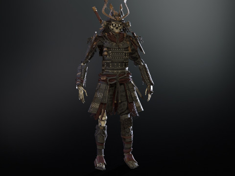 Skeleton Samurai Modelo 3D
