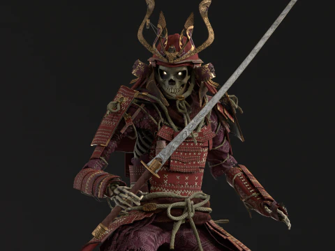 Scheletro Samurai Modello 3D