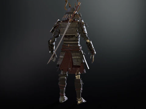 Scheletro Samurai Modello 3D